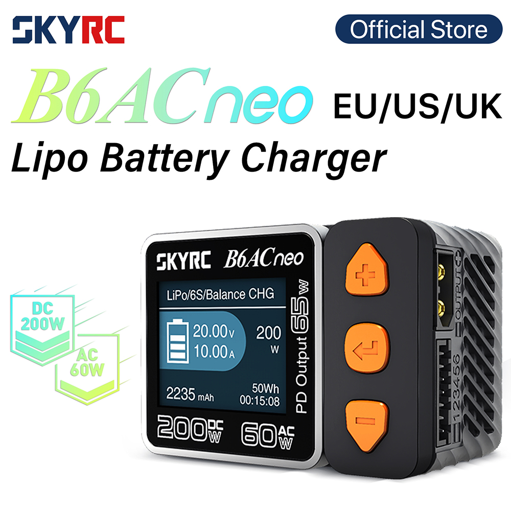 Skyrc B6 Neo Smart Charger - SKYRC B6ACneo Şarj Cihazı DC 200W