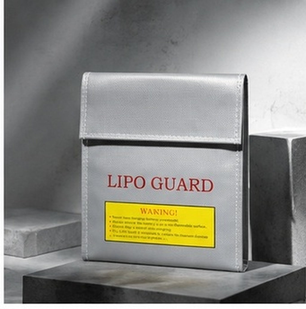 Lipo Battery Fireproof Safety Charge Box - 18x23cm Lipo Güvenlik Şarj Çantası, Ateşe