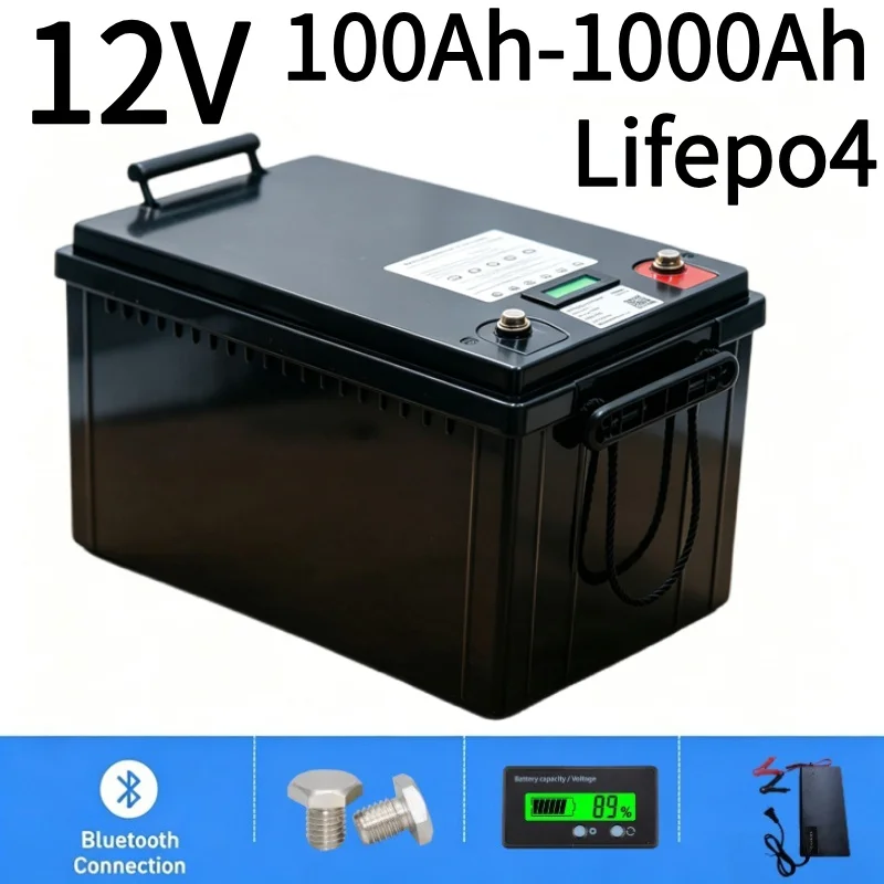 Lifepo4 12V 100Ah Bms Bluetooth - 12V LiFePO4 Pil 100Ah-1000Ah lityum pil,