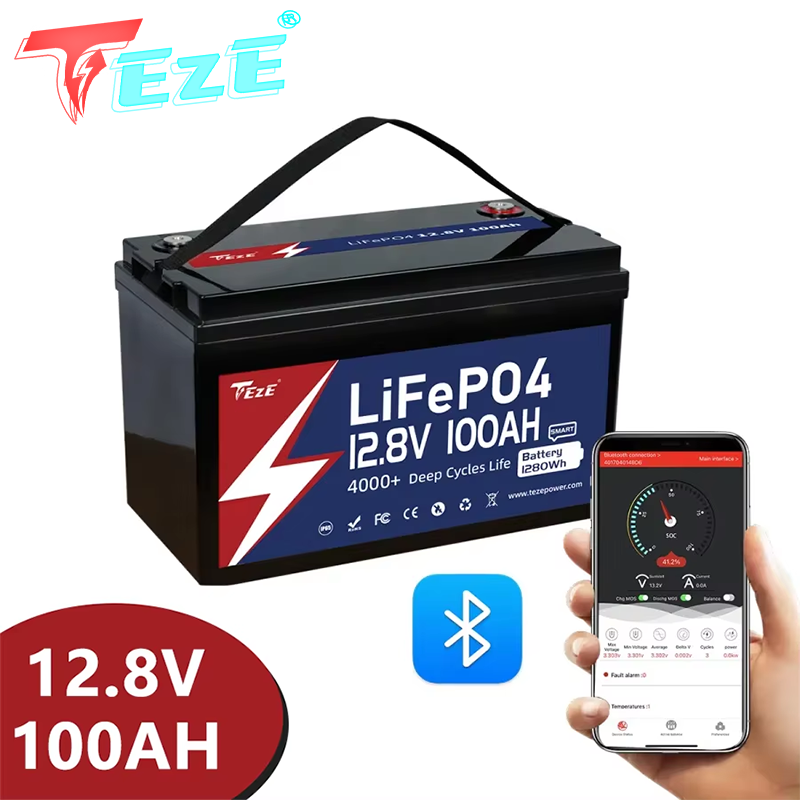 Lifepo4 12V 100Ah Bms Bluetooth - 8000 Döngülü 12V 24V Lifepo4 Pil