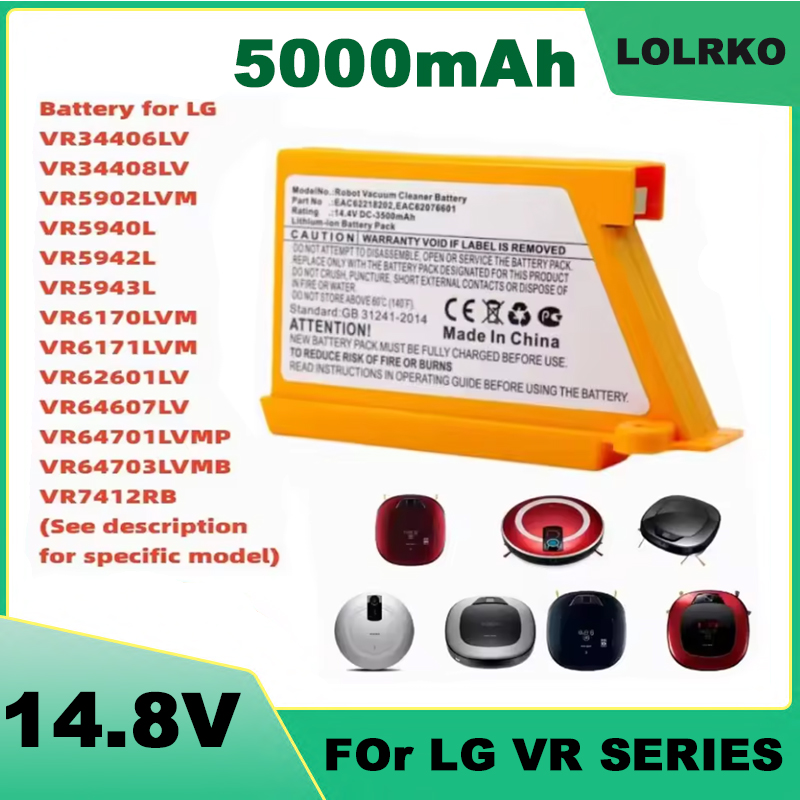 4S Lipo Battery 14.8V 6000Mah - 5000mAh Pil Yükseltme Değiştirme LG Süpürme