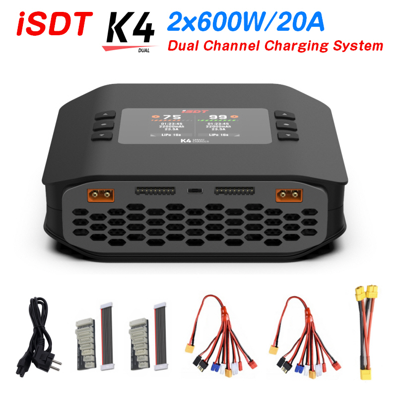 ISDT K4 1 ~ 8S Lityum Pil Akıl - Isdt K4 Dual Lipo Charger incelemesi ve fiyatı