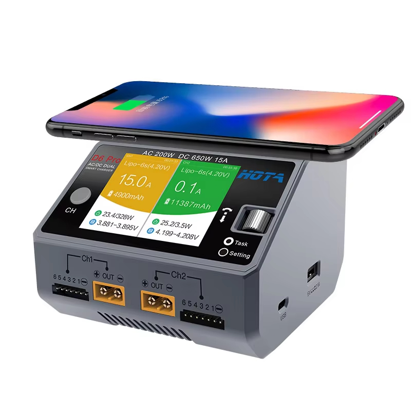 HOTA D6 Pro Siyah AC 200W DC 2 - Hota D6 Pro Dual Lipo Charger incelemesi ve fiyatı
