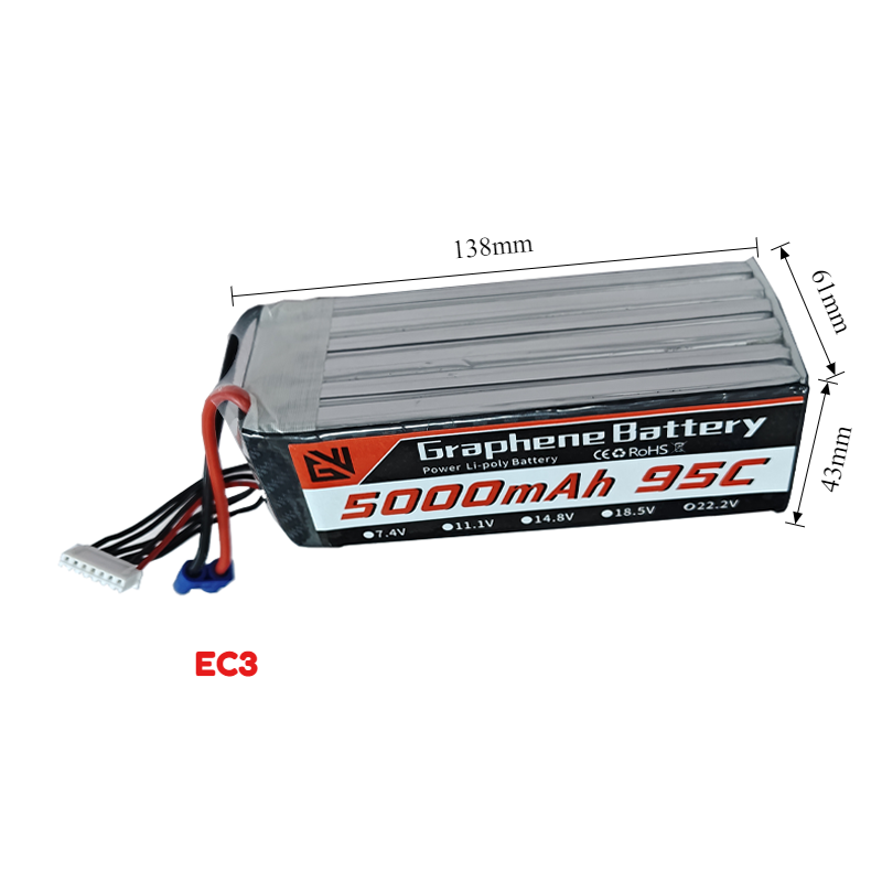 95C Yüksek Kapasiteli 6S 5000m - 6S Lipo Battery 22.2V 5000Mah incelemesi ve fiyatı