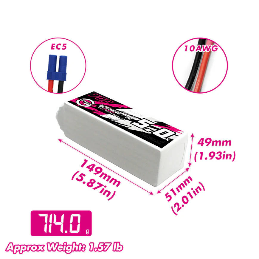 CNHL Lipo 6S 22.2V pil 5000mAh - 6S Lipo Battery 22.2V 5000Mah incelemesi ve fiyatı