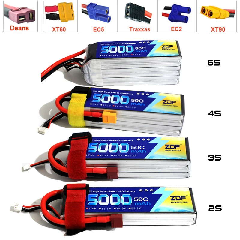 ZDF FPV 450 500 7.4V 11.1V 14. - 6S Lipo Battery 22.2V 5000Mah incelemesi ve fiyatı