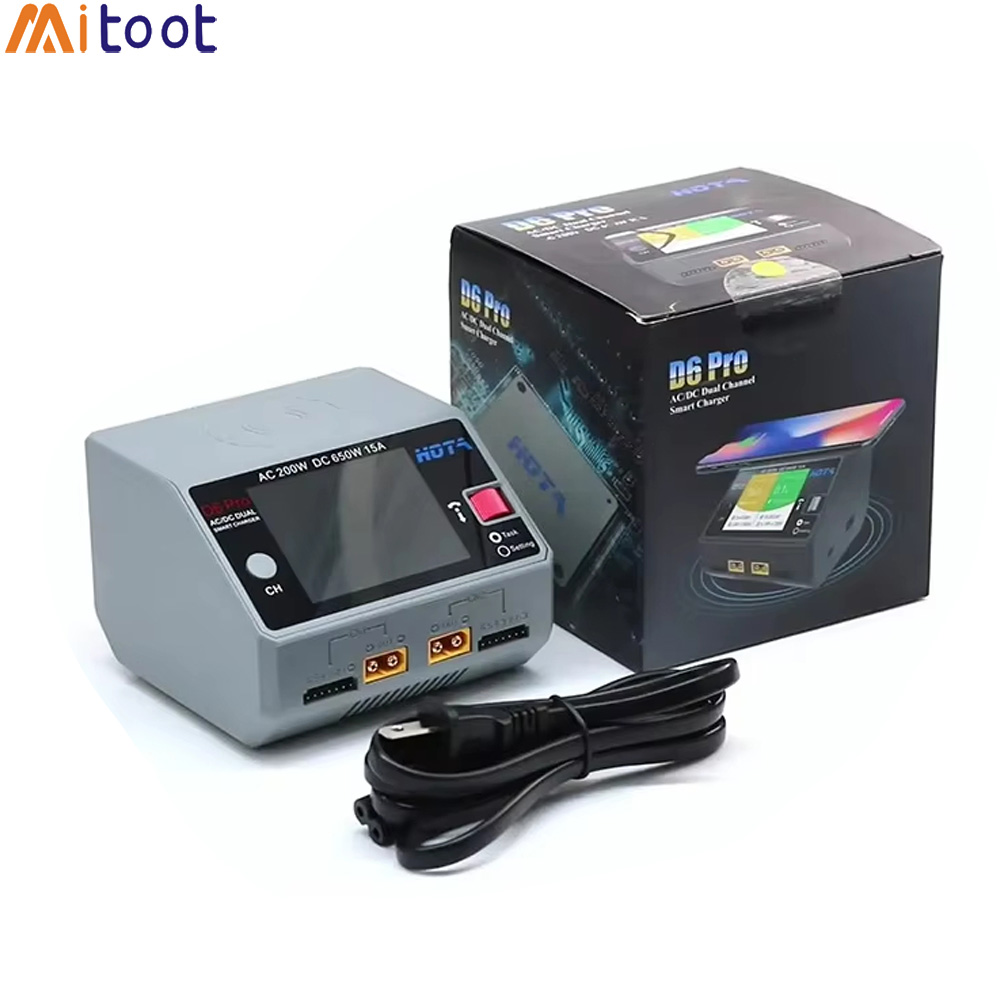 HOTA D6 Pro Siyah AC 200W DC 2 - Hota D6 Pro Dual Lipo Charger incelemesi ve fiyatı