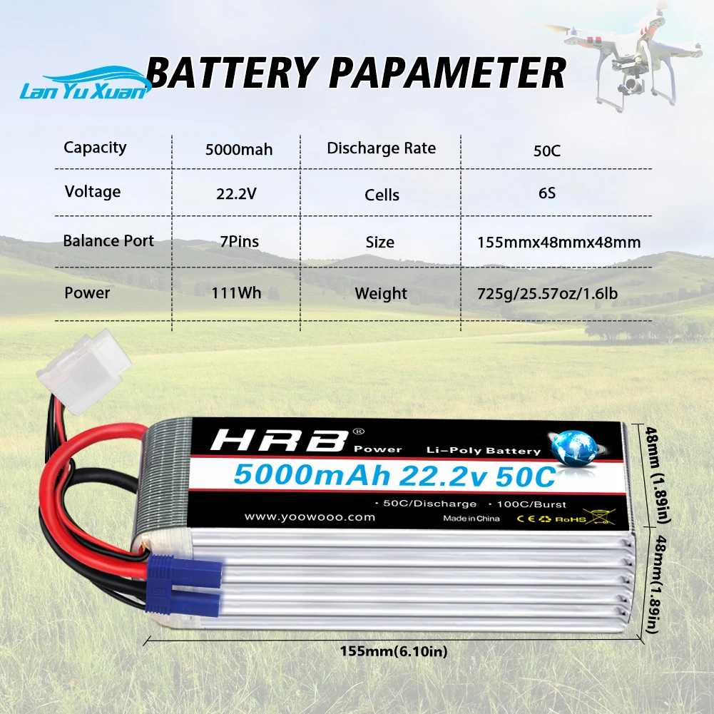 2 adet 6S Lipo Pil 22.2V 5000m - 6S Lipo Battery 22.2V 5000Mah incelemesi ve fiyatı