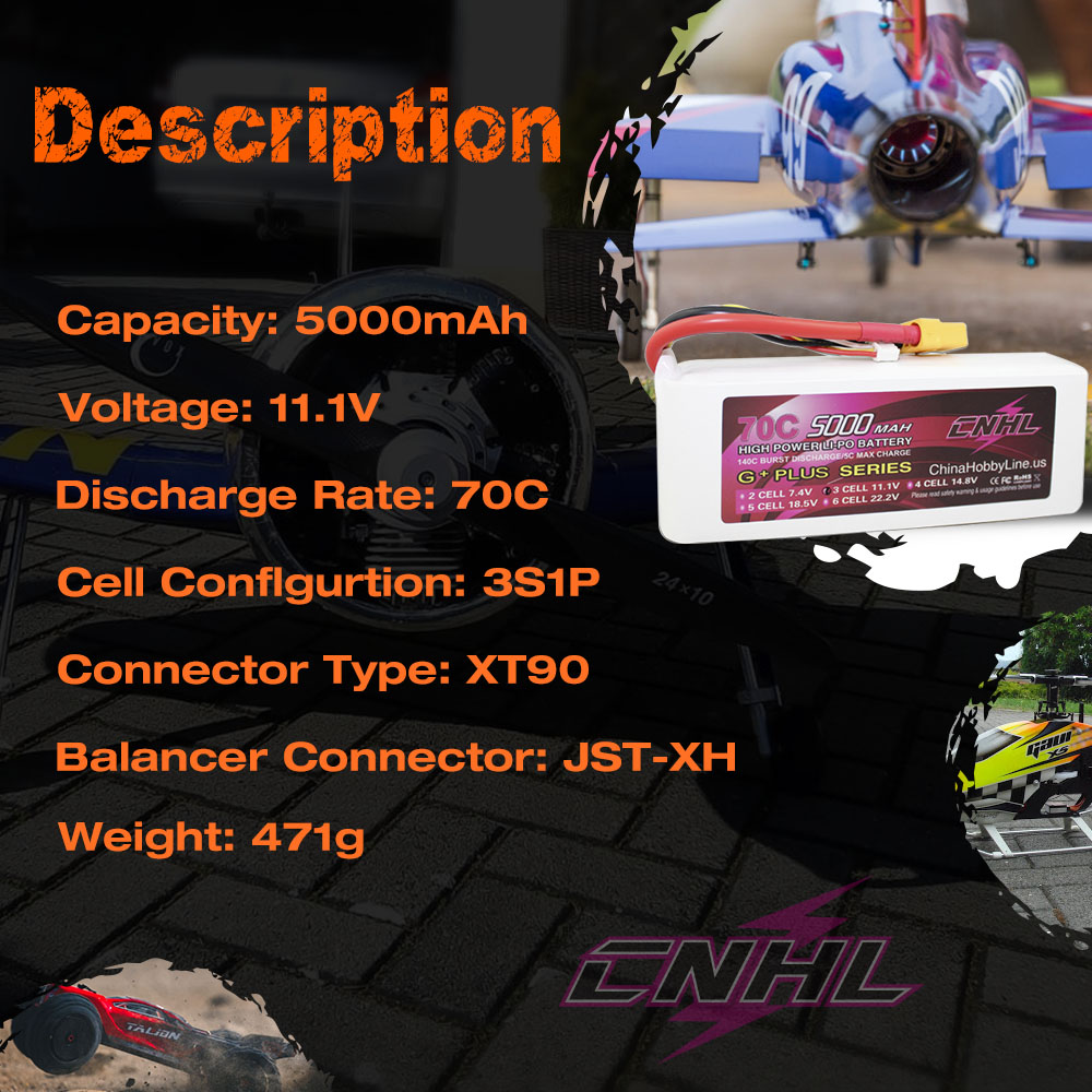 CNHL Lipo Pil 3S 4S 6S 11.1V 1 - 6S Lipo Battery 22.2V 5000Mah incelemesi ve fiyatı
