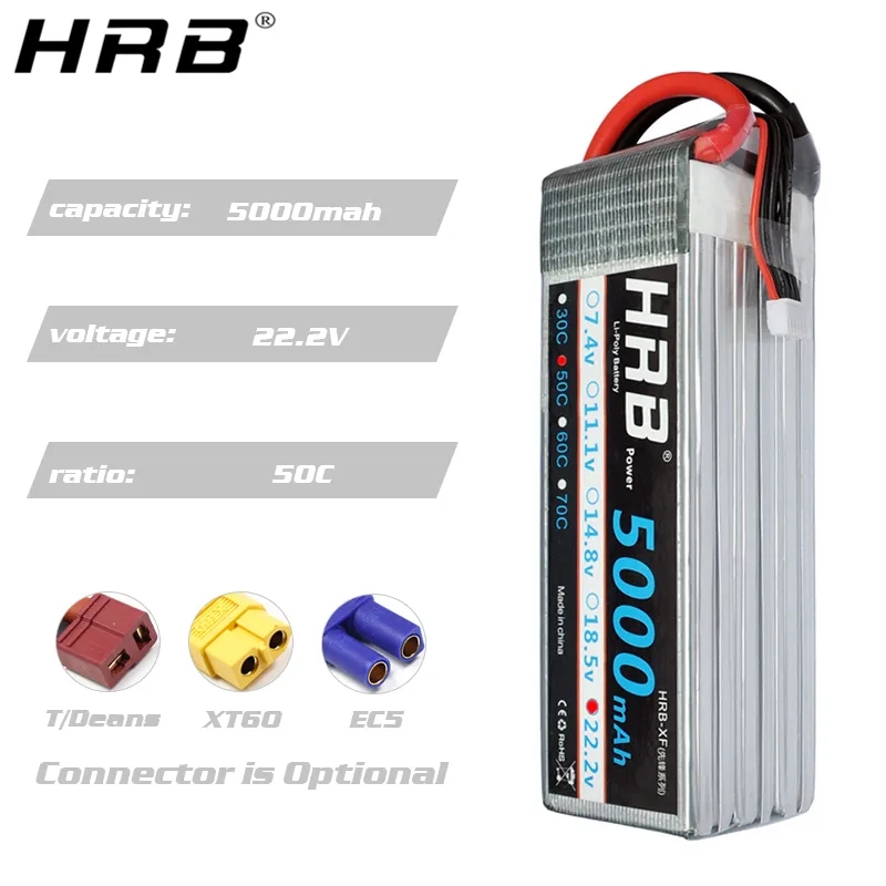 HRB 6S Lipo Pil 22.2V 5000mAh  - 6S Lipo Battery 22.2V 5000Mah incelemesi ve fiyatı