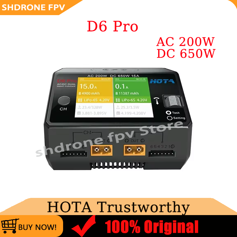 Orijinal HOTA D6 Pro AC 200W D - Hota D6 Pro Dual Lipo Charger incelemesi ve fiyatı