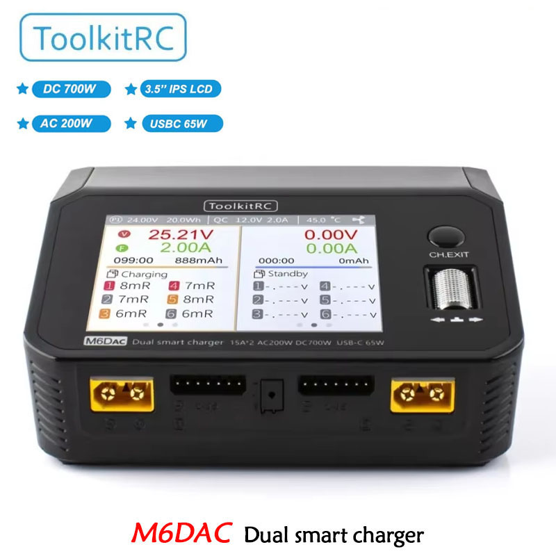 ToolkitRC M6DAC Çift Akıllı Şa - Toolkitrc M6Dac Smart Charger incelemesi ve fiyatı