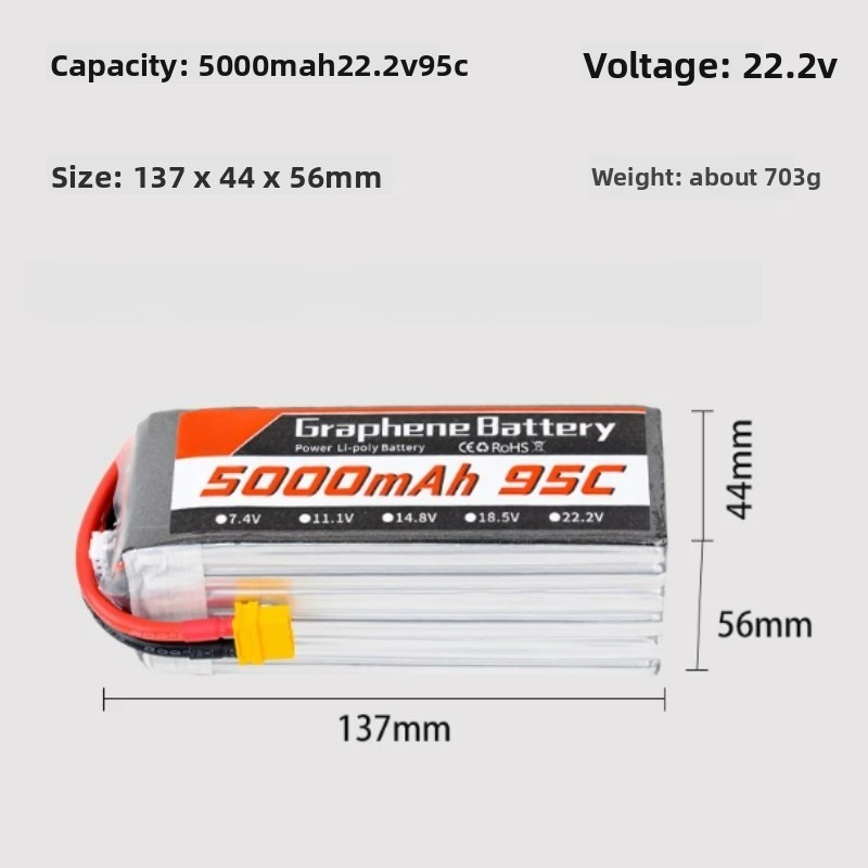 Grafen Lipo Pil 5000mAh 6S 22. - 6S Lipo Battery 22.2V 5000Mah incelemesi ve fiyatı